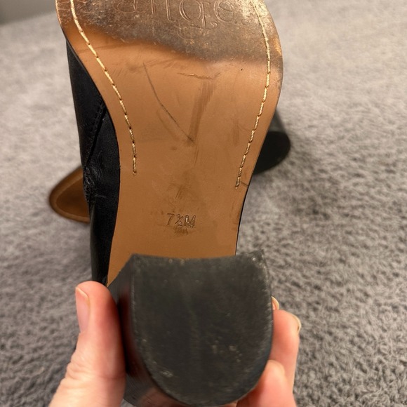 Athropologie Latigo Boots Womens 7.5 Black Leather Western Festival Distressed - Picture 9 of 11